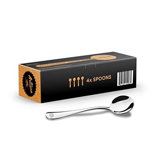  - Specialty Coffee Association (SCA) Professional Coffee Cupping Spoon - Stainless Steel (4 Spoons)