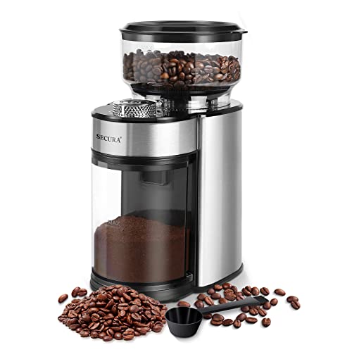  Conical Burr Coffee Grinder, Electric Coffee Bean Grinder With 25 Precise Grind Settings, Stainless Steel Adjustable Burr Mill For Drip Coffee, French Press & Espresso, 2-12 Cups