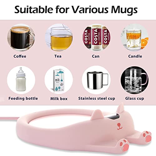  Mug Warmer,Coffee Warmer For Desk Coffee Cup Warmer Auto Shut Off,Smart Candle Warmer With 3 Temp Settings,Electric Beverage Warmer