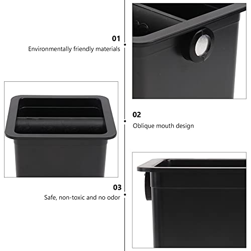  DOITOOL Espresso Coffee Maker Coffee Ground Bucket Black Coffee Knock Box Espresso Container Knock Box Manual Grinder Home Coffee For Home Shop Kitchen Office Bar Barista Expresso Coffee