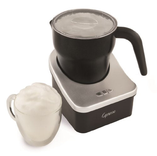  Froth Pro Milk Frother For Cappuccino, Espresso, Latte And Hot Chocolate, 7" X 5" X 6", Black/Matte Silver