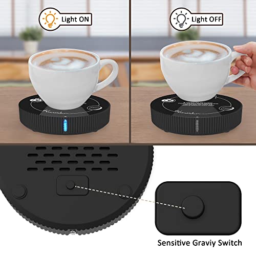  Coffee Warmer For Desk, Mug Warmer With Gravity Switch Suitable For Home And Office Use Cup Warmer For Coffee, Milk And Tea Christmas/Birthday Gift