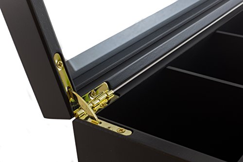  X Storage Organizer For Tea Collections, 8 Compartments W/Glass Window (Black)