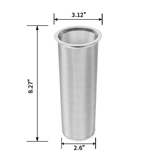  Cold Brew Coffee Maker Filter For 2Quart/64ounce Wide Mouth Mason Jar-Iced Coffee&Tea&Fruit Maker-Food-grade 304 Stainless Steel Coffee Filter-Free Silicone Seal Gasket&Coffee Scoop.(Jar NOT Included)