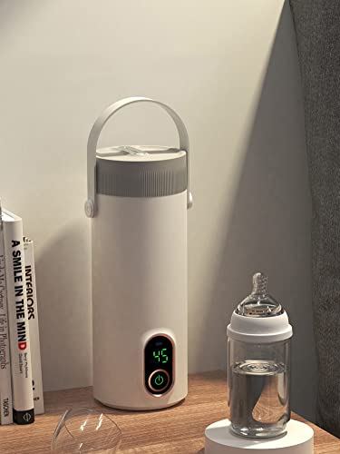  Rechargeable Electric Kettle Travel Tea Kettle,4 Variable Presets Water Boiler Automatic Shut Off Coffee Kettle,400ml Portable Kettle Personal Tea Maker