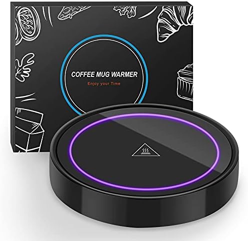  Coffee Mug Warmer, Electric Beverage Warmers For Office Home Desk Use, Smart Cup Warmer Thermostat Coaster For Hot Coffee Tea Espresso Milk Candle Wax With Gravity Switch Auto On/Off 135F
