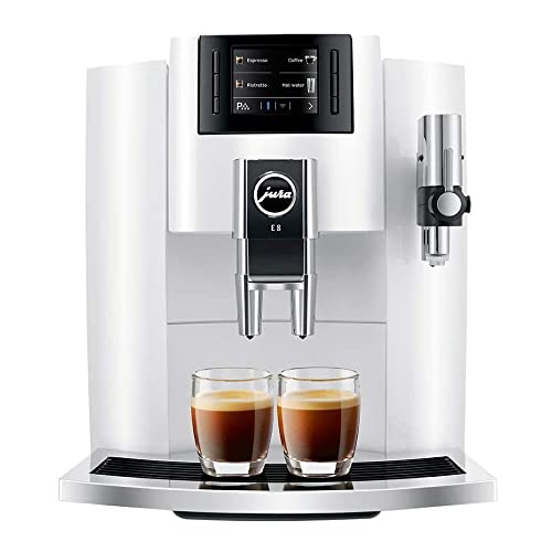 Jura E8 Espresso Coffee Machine, 64 Ounces (White)