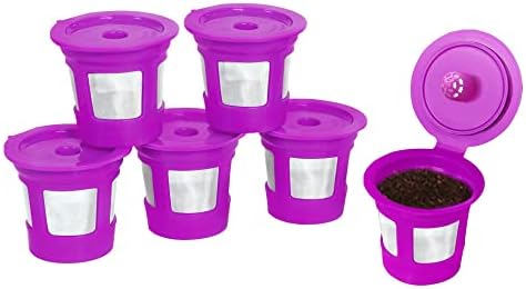  2-Item Bundle: 4-Pack Cafe Save Reusable K Cup Coffee Filters + EZ-Scoop 2 Tbsp Coffee Scoop With Integrated Funnel, Refillable Coffee Pod Capsule For Use With Keurig & Select Single Cup Coffee Maker