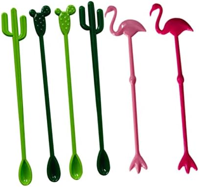  Amosfun 24 Pcs Coffee Stirrers Animal Decor Espresso Whisk Glass Stir Sticks Hawaiian Decor Espresso Mixing Spoon Stirring Rod Blender Top Hat Decorate Banquet Cake Honey Coffee Tamper Set