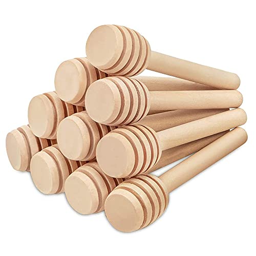  25Pcs 3 Inch Mini Wooden Honeycomb Stick, Honey Dipper Sticks For Honey Jar Dispense Drizzle Honey And Wedding Party Gift