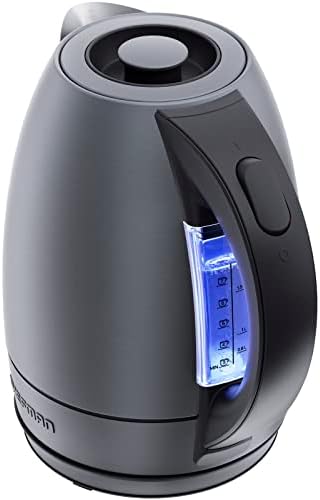  Electric Kettle, 1.7 Liter Stainless Steel Electric Tea Kettle Water Boiler With Automatic Shutoff, LED Lights, Boil-Dry Protection, Hot Water Electric Kettles For Boiling Water, Stainless