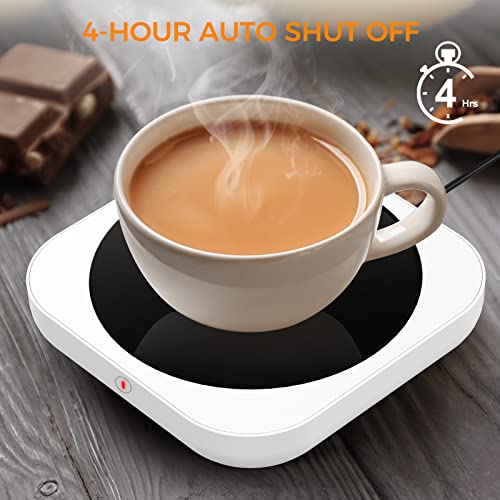  Mug Warmer With 3-Temp Settings, Coffee Mug Warmer For Desk, Coffee Cup Warmer For Desk Auto Shut Off, Coffee Cup Warmer With Enlarged Heating Plate &Touch Tech, Best Gift For Your Friends And Family