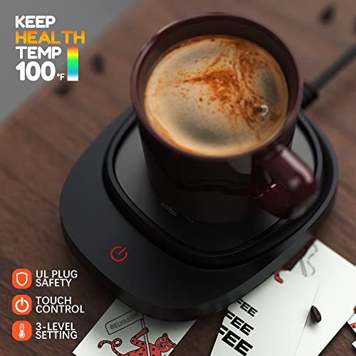  Coffee Mug Warmer Cup Warmer For Office Desk Use, Electric Beverage Warmer With 3 Temperature Settings,Coffee Warmer Plate For Cocoa Tea Water Milk With Auto Shut Off After 4 Hours(No Mug)