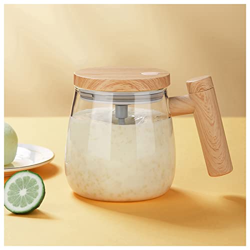  FOXNSK Self Stirring Mug, Electric Mixing Cup Self Stirring Coffee Mug High Borosilicate Glass Mixing Coffee Mug Rotating Home Office Travel Stirring Cup Suitable For Coffee/Milk/Protein Powder