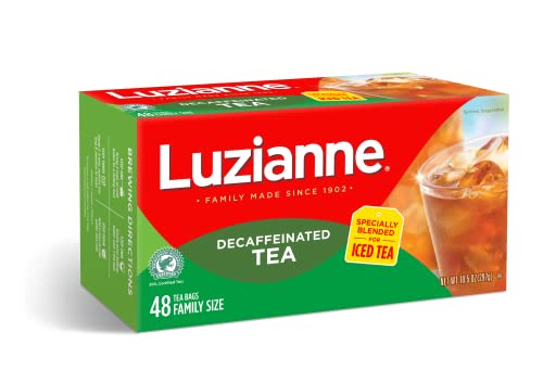  Decaffeinated Iced Tea Bags, Family Size, Unsweetened, 144 Tea Bags (6 Boxes Of 24 Count Pack), Specially Blended For Iced Tea, Clear & Refreshing Home Brewed Southern Iced Tea