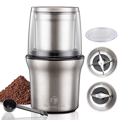 -7412M Electric Spice Grinder And Coffee Grinder, Grinder And Chopper,detachable Cup, Diswash Free, Blade & Cup Made With SUS304 Stianlees Steel