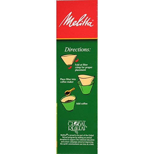Melitta #4 Cone Coffee Filters, Natural Brown, 100 Count (Pack Of 6) 600 Total Filters