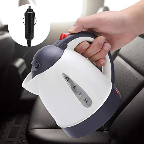  1l Electric Kettle Maxmartt Car Electric Kettle Road Trip Travel Cigarette Lighter DC12V Heated Water Tea Coffee Kettle Auto Shut Off (1000ml (Kettle) (12V)