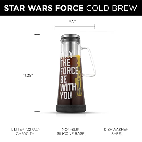  Star Wars Cold Brew Coffee Maker. 32oz/1L Cold Coffee Brewer And Infuser Filter. Glass Iced Coffee Maker Ice Tea Maker Cold Brew Pitcher. Star Wars Gift And Star Wars Kitchen Accessories