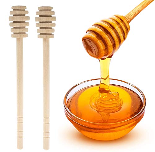  GIYOMI Wooden Honey Dipper Stick For Honey Jar Dispense Drizzle Honey,2 Pcs 6.3 Inch / 16cm Honey Dippers Sticks-Honeycomb Stick-Wooden Honey Spoon