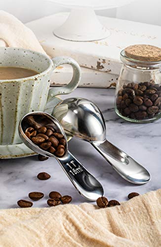  Stainless Steel Coffee Scoop--1T And 2T Measuring Scoop Set，Coffee Measuring Spoon For Measuring Coffee, Milk, Lemon Juice, And Olive Oil