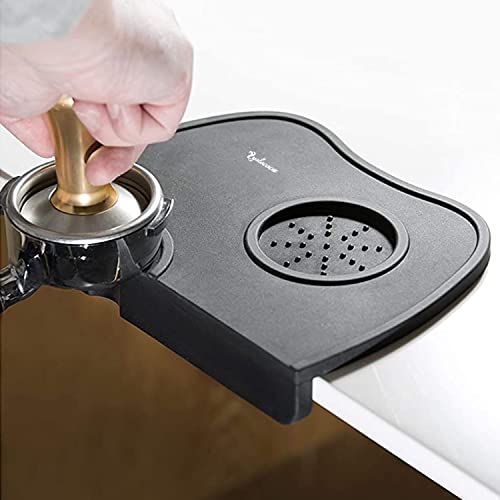  Yolococa Thick Tamper Mat Corner Tamping Pad Silicone Food Grade Non-Slip Espresso Accessory
