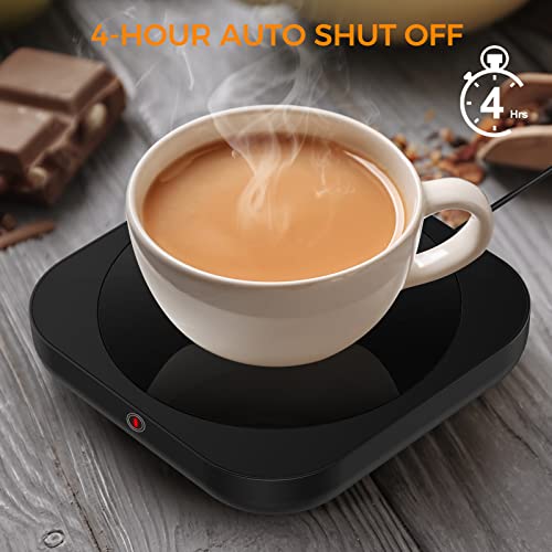  Coffee Mug Warmer For Desk,Mug Warmer With 3-Temp Settings, Coffee Cup Warmer For Desk Auto Shut Off, Coffee Cup Warmer With Enlarged Heating Plate &Touch Tech, Best Gift For Your Friends And Family