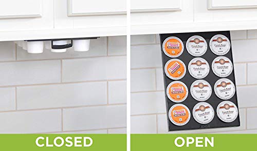  Z-Shelf Under Shelf Storage For K Cups, Coffee Holder Compatible With Keurig K Cup Coffee Pods, Space-Saving Under Counter Cabinet Coffee Pod Holder