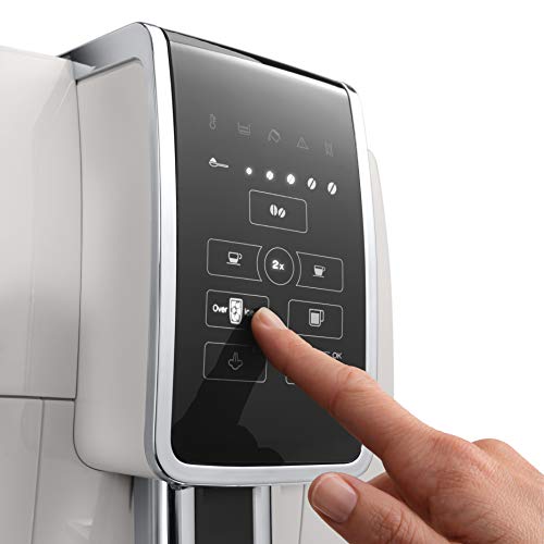 De'Longhi ECAM35020W Dinamica Automatic Coffee & Espresso Machine Iced-Coffee, Burr Grinder + Descaling Solution