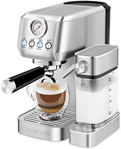 Spresso Machine 20-Bar, Stainless Steel Espresso Maker With Automatic Milk Frother, Compact Cappuccino Machine With 49 Oz Removable Water Tank For Cappuccino, Latte, Macchiato, Gift For Coffee Lovers