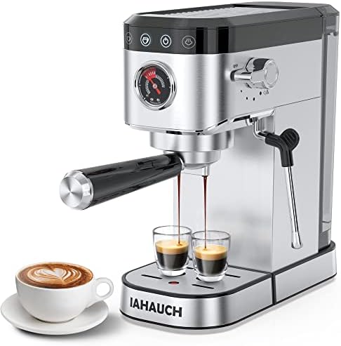  Espresso Machines 20 Bar 1050W Brewing Pressure Latte Cappuccino Machine, Expresso Coffee Machine With Milk Frother, 1.5L/50Oz Detachable Water Tank, Coffee Maker For Macchiato, Latte