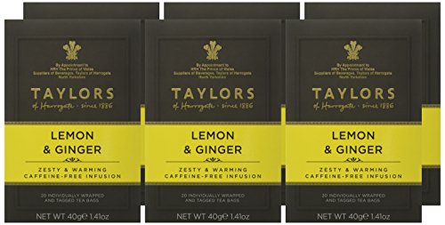  Of Harrogate Lemon & Ginger Herbal Tea, 20 Count (Pack Of 6)