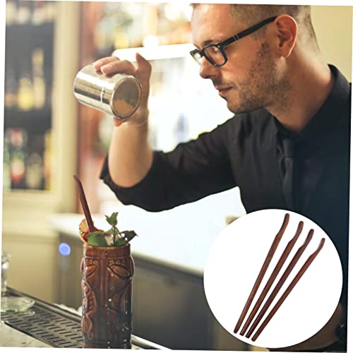 8 Pcs Coffee Stirring Spoon Wooden Wood Stirring Rod