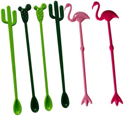  Amosfun 24 Pcs Coffee Stirrers Animal Decor Espresso Whisk Glass Stir Sticks Hawaiian Decor Espresso Mixing Spoon Stirring Rod Blender Top Hat Decorate Banquet Cake Honey Coffee Tamper Set