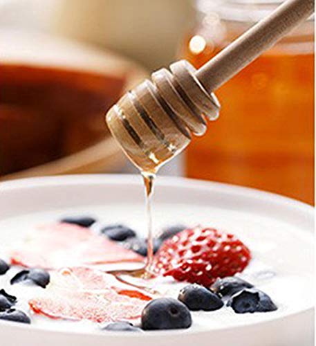  YYGMSS Wooden Honey Dipper Stick Collecting Dispensing Drizzling Jam Portable Wedding Party (8cm, 50)