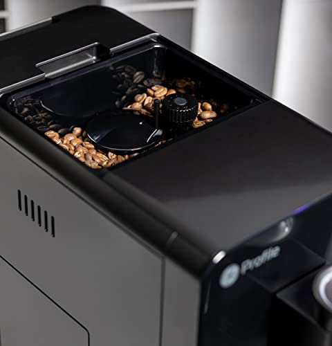  Rofile Automatic Espresso Machine + Milk Frother | Brew In 90 Seconds | 20 Bar Pump Pressure For Balanced Extraction | Five Adjustable Grind Size Levels | WiFi Connected For Customization | Black