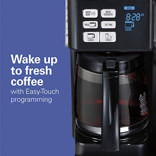 Hamilton Beach 49976 FlexBrew Trio 2-Way Coffee Maker, Compatible With K-Cup Pods Or Grounds, Combo, Single Serve & Full 12c Pot, Black
