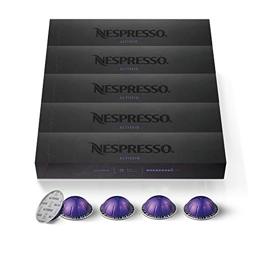  Nespresso Capsules VertuoLine, Voltesso , Mild Roast Espresso Coffee, 50 Count Coffee Pods, Brews, 10 Count (Pack Of 5), (VERTUOLINE ONLY)