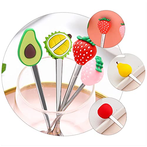  ELANE 9 Coffee Spoons, Fruit Spoons, Creative And Cute, Suitable For Families, Coffee Shops, Bars, Milk Tea Shops, Etc.