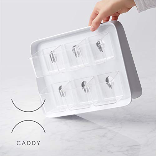 TeaStand Tea Bag Organizer With Clear Removable Bins, Cabinet Or Pantry Storage Caddy, 120-Bag