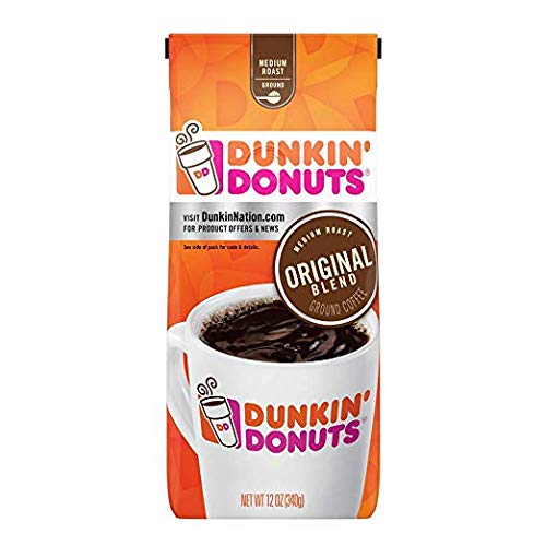  Ground Coffee 1 LB. Bag Multi Pack (Dunkin' Midnight Dark Roast, Three Pack)