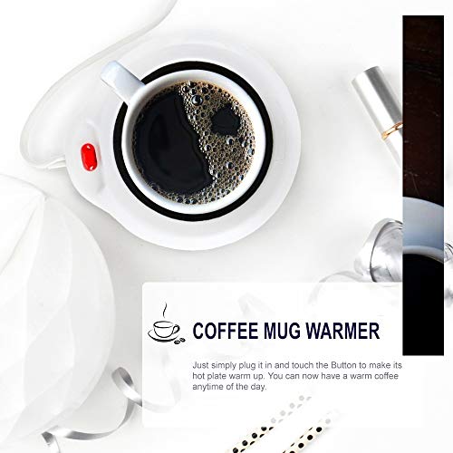  Mug Warmer For Home & Office. Great For Warming Up Cups, Coffee Mugs, Wax, And Beverages On Desks, Tables & Countertops. Electric Heated Plate Warms Quickly. Enjoy Hot Drinks On Cold Days.