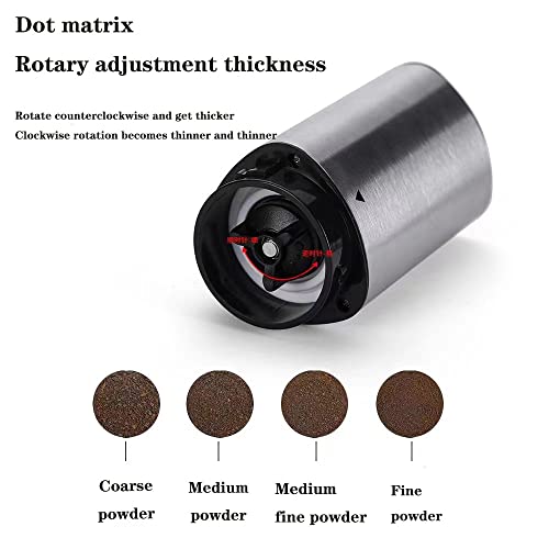 GENERIC Manual Coffee Grinder Portable, Stainless Steel Coffee Bean Grinder, Hand Grinder Coffee，Convenient And Removable Ceramic Grinding Process (MLY068)