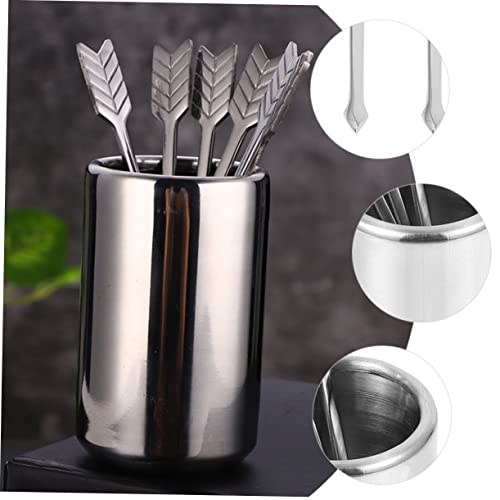  Toddmomy 1 Set Glass Stir Sticks Expresso Coffee Stainless Steel Set Condiment Spoon Beverage Stirrer Tiny Salt Spoon Resin Stirrer Coffee Stirrers Coffee Stirrer Holder Blender Fruit Fork