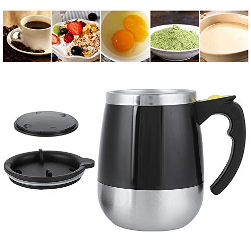  Self Stirring Mug Coffee Cup, Stainless Steel Automatic Mixing Cup Portable Electric Self Stirring Milk Coffee Mug For Home Office