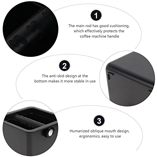  DOITOOL Espresso Coffee Maker Coffee Ground Bucket Black Coffee Knock Box Espresso Container Knock Box Manual Grinder Home Coffee For Home Shop Kitchen Office Bar Barista Expresso Coffee