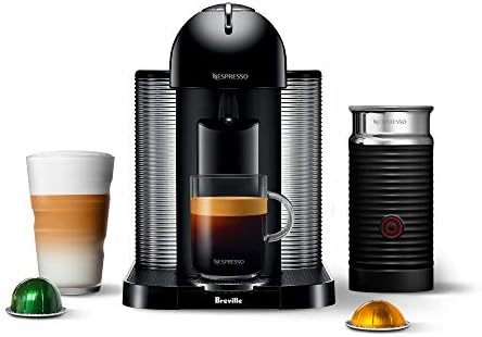  Nespresso Vertuo Coffee And Espresso Maker By Breville Aeroccino, Chrome