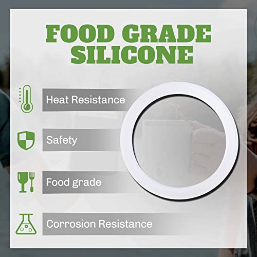  8 Pcs Replacement Spare Food Grade Silicone (Better Than Rubber) Gasket Seal Ring For Aluminium Stovetop Coffee Maker Pots Moka Express Dama Bialetti 9 Cups.