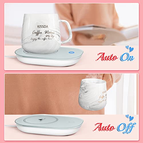  Coffee Mug Warmer, Candle Warmer Plate With Auto Shut Off, Coffee Warmer With Mug Set For Women, Smart Temperature Control With 55℃/131℉, Electric Heated Coffee Cup Warmer For Desk