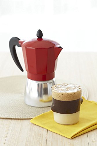  USA Red Aluminum Stovetop 6-cup Classic Italian And Cuban Espresso Maker (B120-43T)